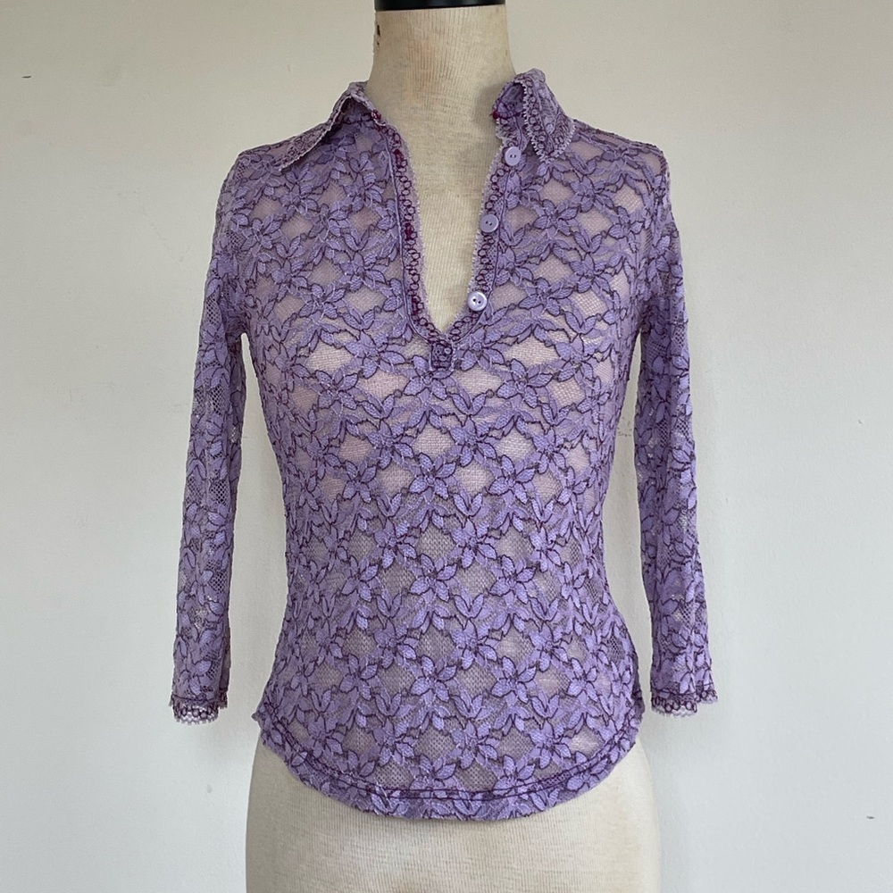 Y2K lace blouse